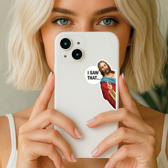 Christian Jesus Christmas Sticker For Laptops iPhone notebook suitcase - Picture 5 of 6